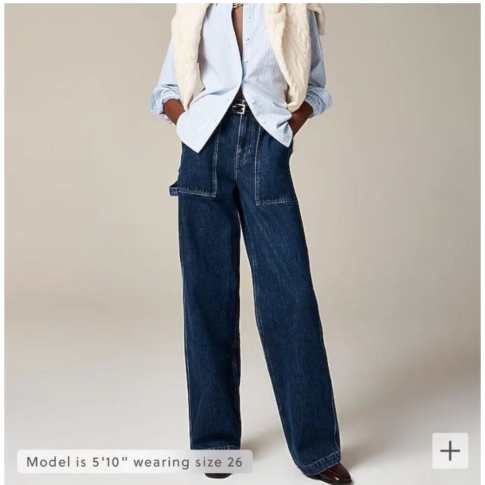 J.Crew Point Sur Womens Carpenter Style Jeans Size 28 Dark Wash